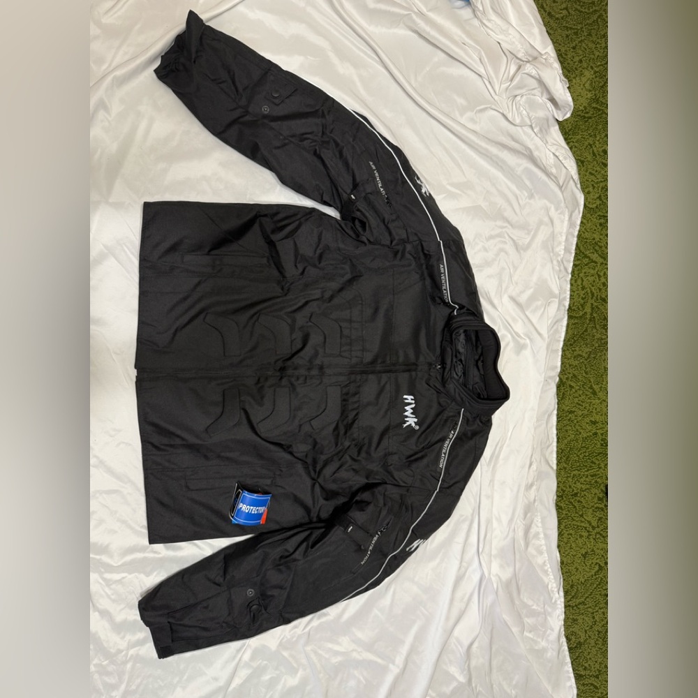 Men’s Padded motorcycle jacket black size XXL waterproof armored HWK new